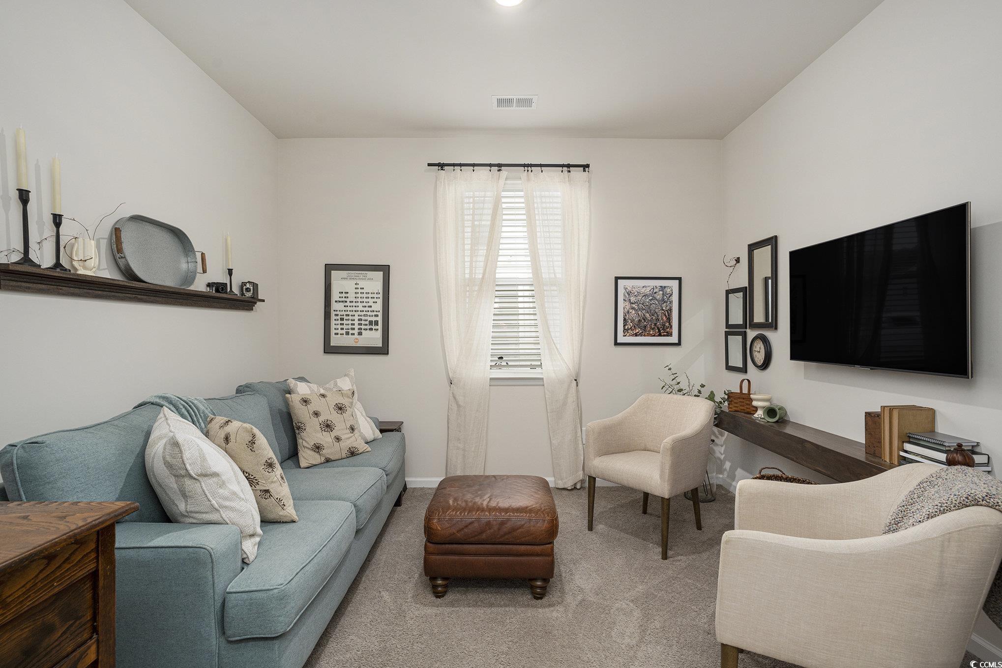 132 Columbus Street Conway, SC 29526 - Photo 18 of 39 Carpeted living room featuring baseboards