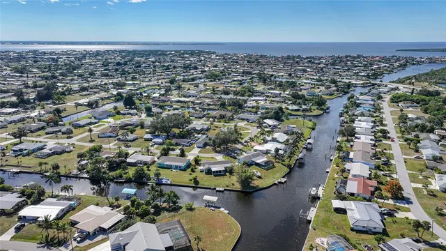 an aerial view of multiple house