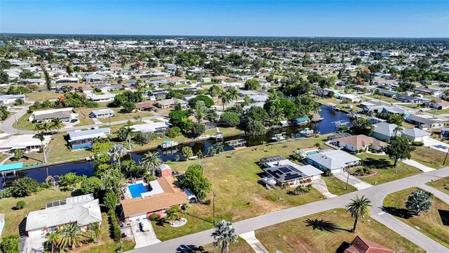 an aerial view of a city