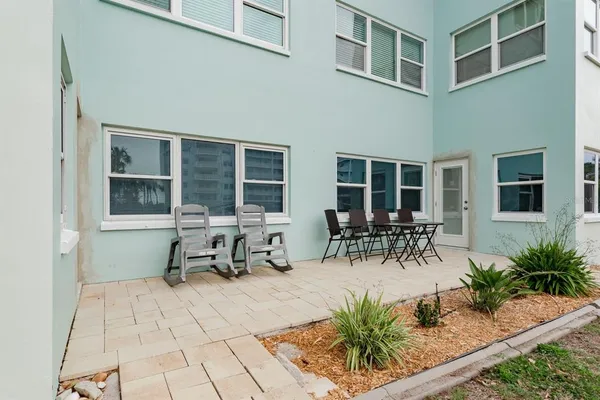 a view of a balcony with lake view