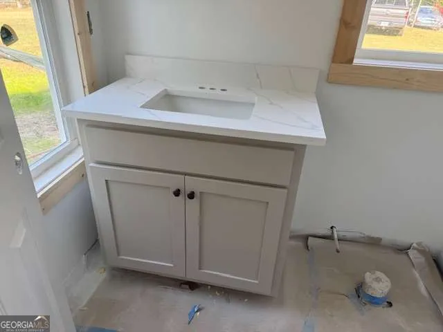 a utility room with a window