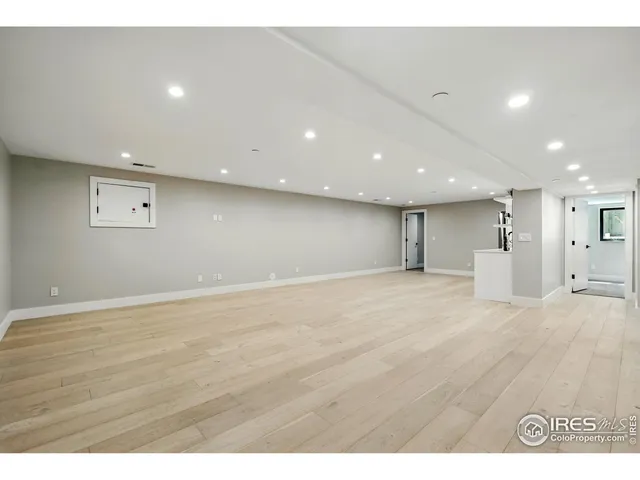 a kitchen with stainless steel appliances a refrigerator and a counter