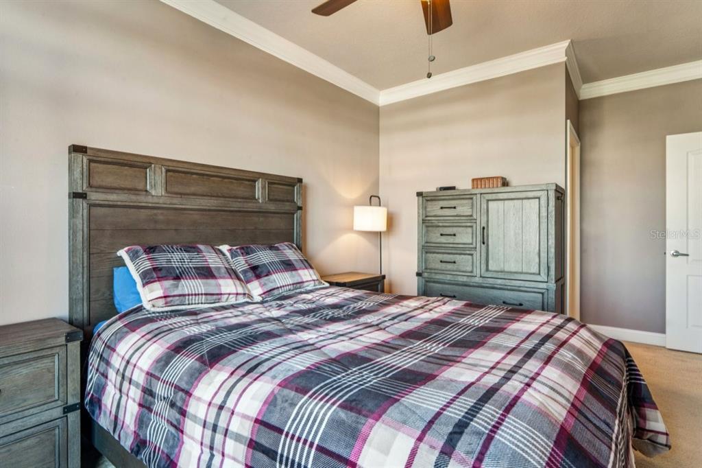 6319 Sunset Bay Circle Apollo Beach, FL 33572 - Photo 50 of 87 a bedroom with a bed and a mirror