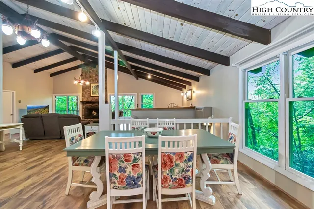 a view of an outdoor space with seating