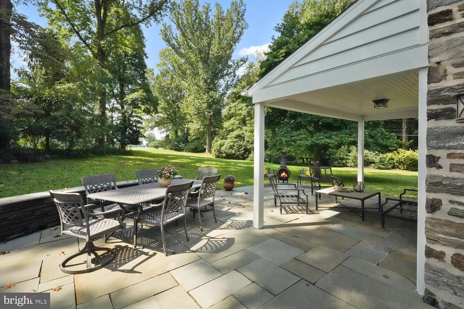 101 Marple Road Haverford, PA 19041 - Photo 37 of 50 Outdoor Flagstone Pation Backs to Golf Course