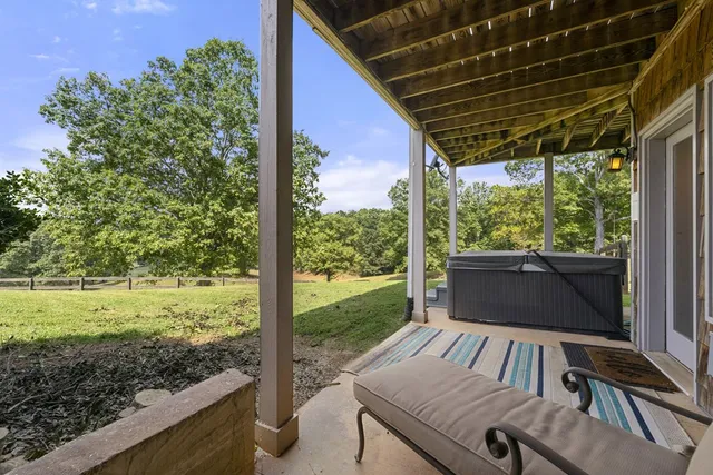 a house with trees in the background