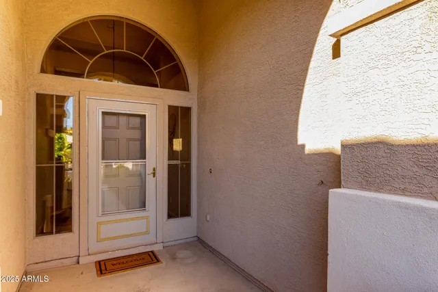 a view of front door of house