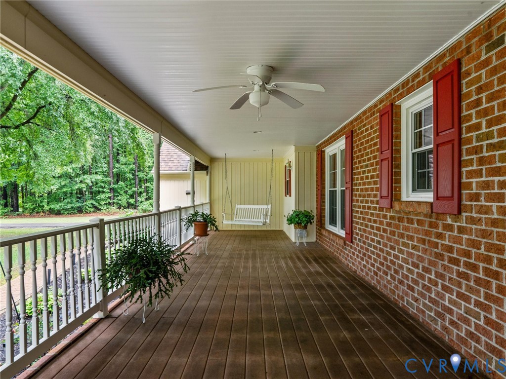 3420 State Rte 656 Powhatan, VA 23139 - Photo 5 of 37 a view of a porch with wooden floor and outdoor space