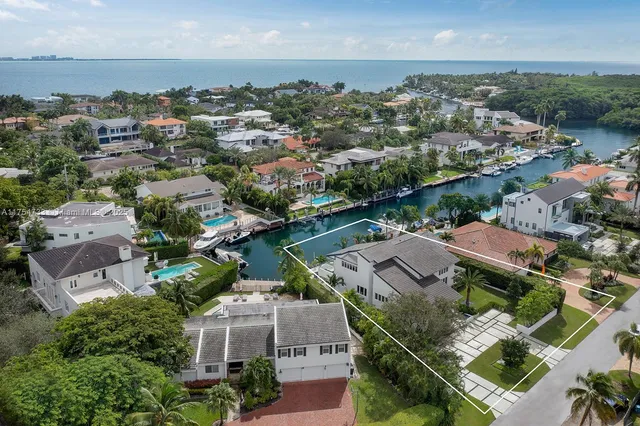 an aerial view of multiple house