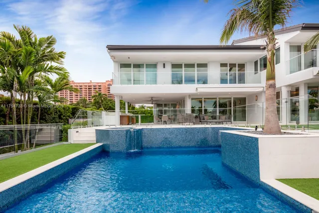 a view of a house with a swimming pool