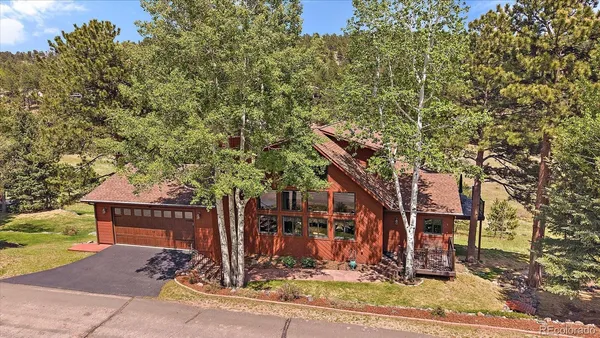 front view of a house with a tree