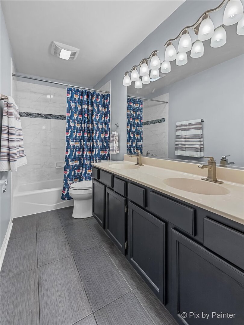 1820 Crofton Drive Algonquin, IL 60102 - Photo 37 of 60 a spacious bathroom with a sink a large mirror and a shower