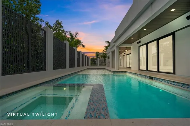 a view of a building with a outdoor space