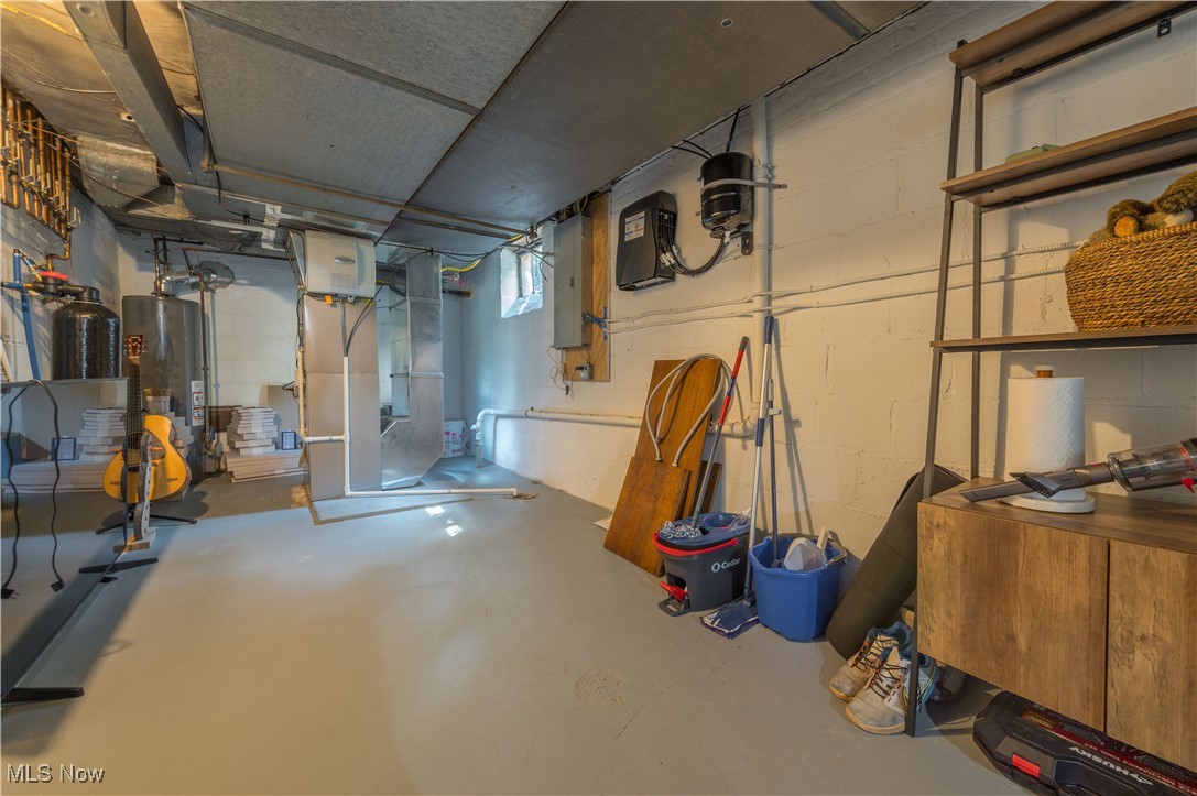 4022 Hillbrook Road Cleveland, OH 44118 - Photo 42 of 49 Basement with gas water heater and electric panel