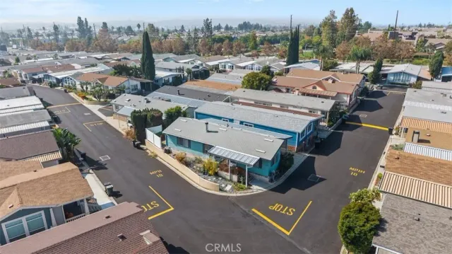an aerial view of a city