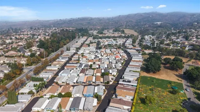 an aerial view of multiple house