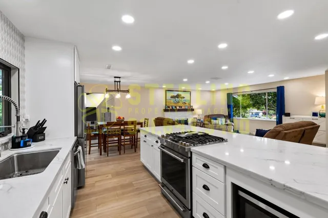 a close up of a stove