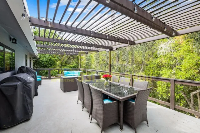 a outdoor space with furniture