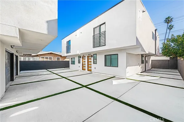 a view of a building from a window