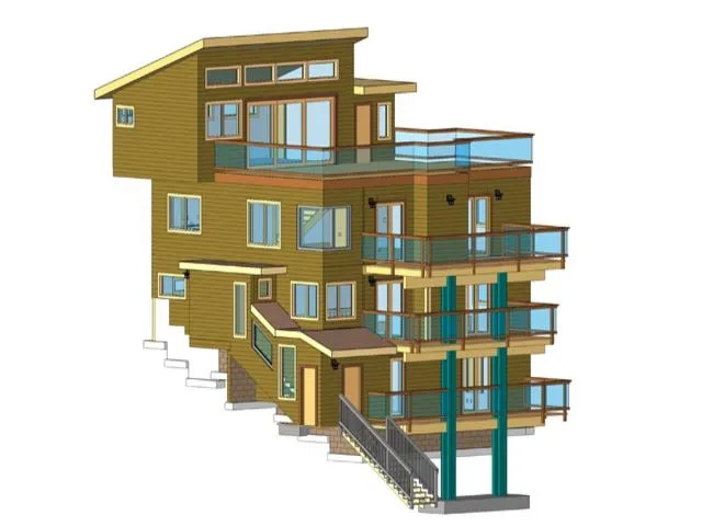 a front view of a building