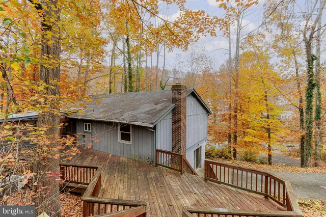 a view of a balcony with an outdoor space
