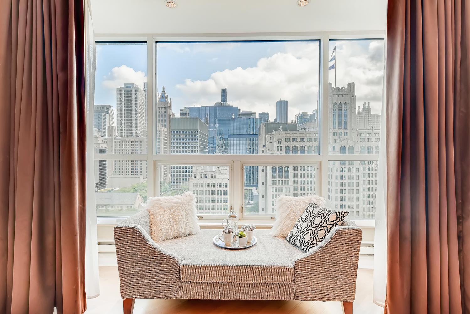 270 East Pearson Street, Unit 1402 Chicago, IL 60611 - Photo 19 of 34 a view of a dining room with furniture window and outside view