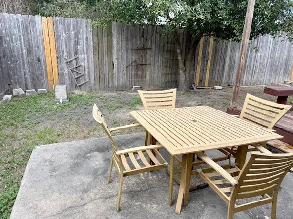 a view of outdoor space with seating area