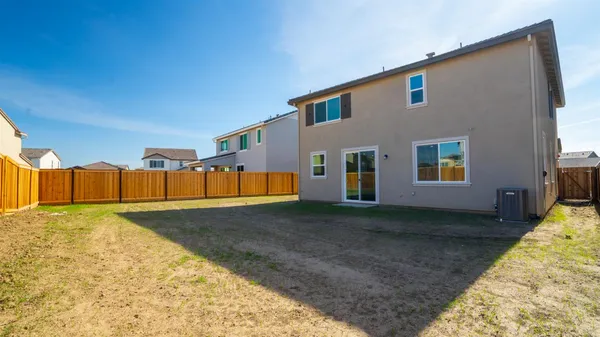 a backyard of a house