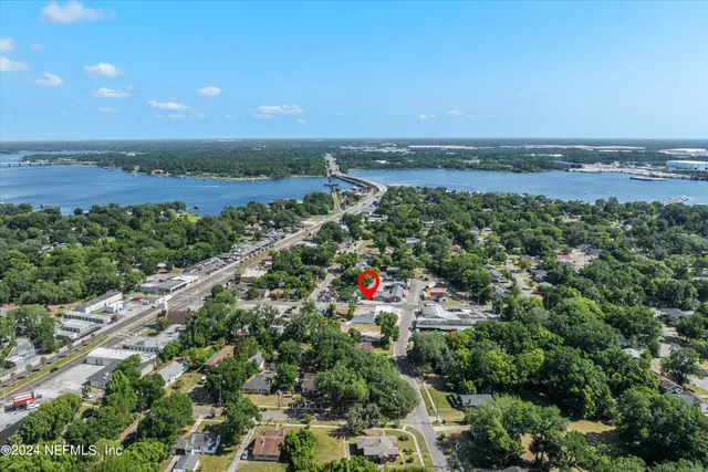 an aerial view of a city