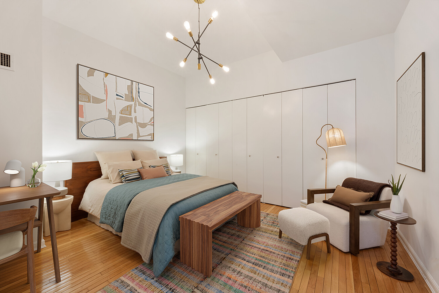 252 7th Avenue, Unit 7K Manhattan, NY 10001 - Photo 6 of 6 a bedroom with bed and a window