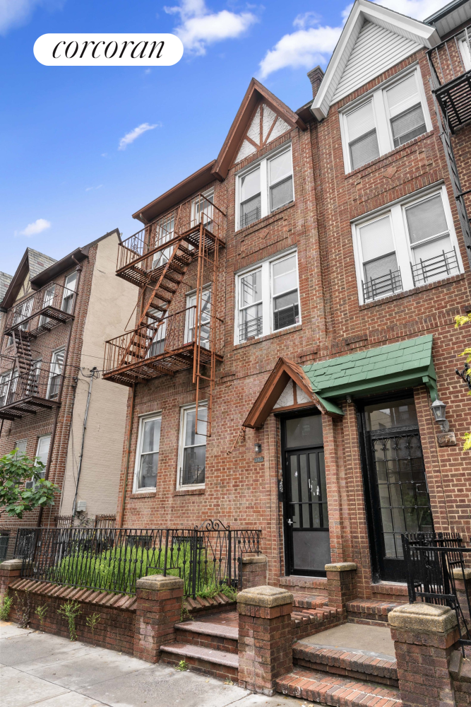 a front view of a building