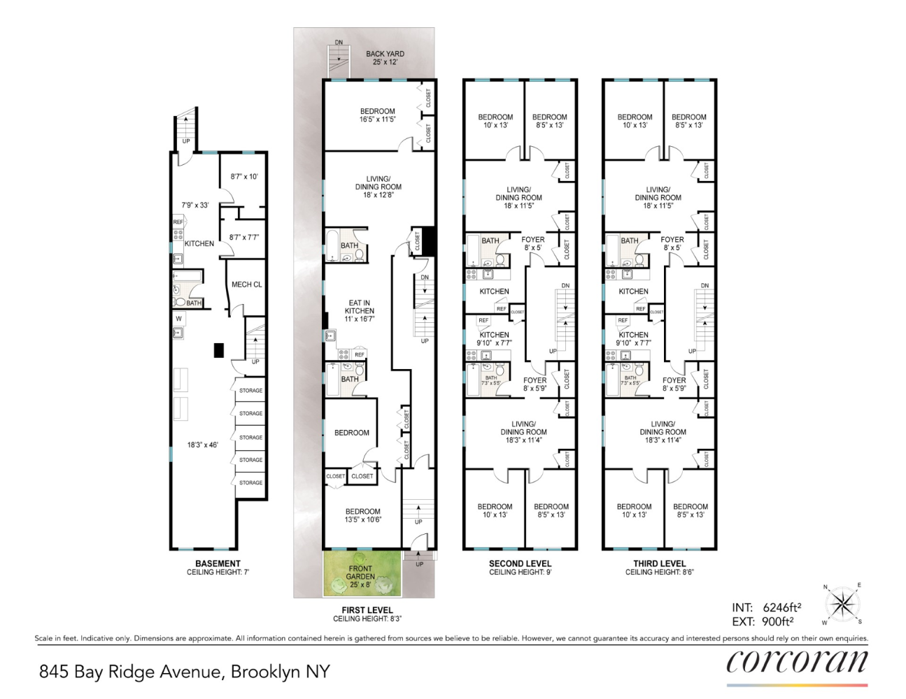 845 Bay Ridge Avenue Brooklyn, NY 11220 - Photo 7 of 7 a black and white photo of a living room