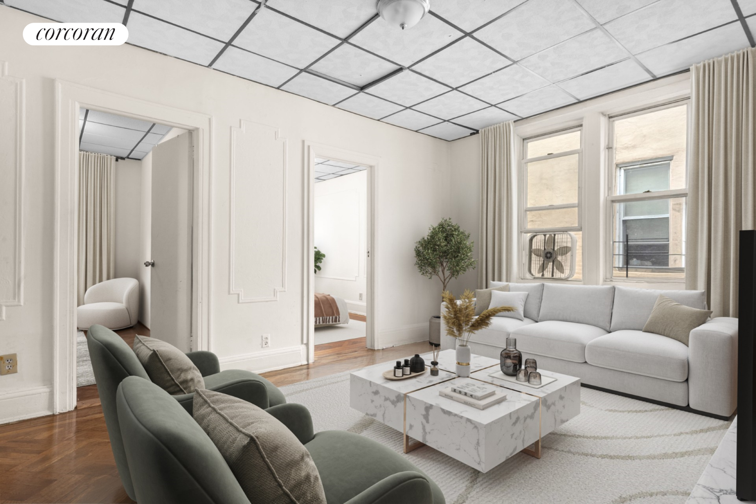 845 Bay Ridge Avenue Brooklyn, NY 11220 - Photo 2 of 7 a living room with furniture and a large window