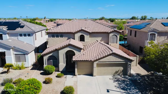 an aerial view of tennis court