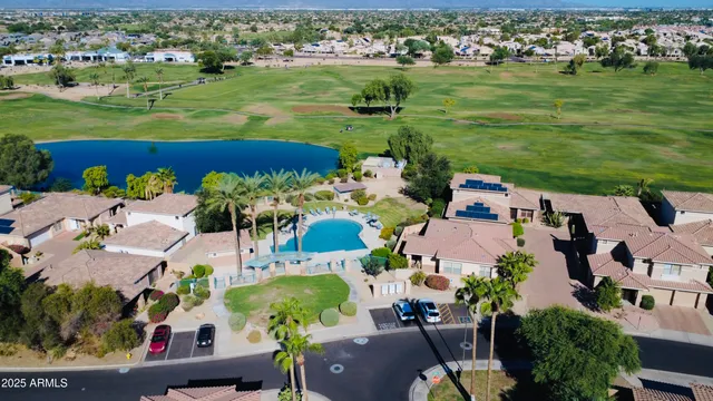 an aerial view of a city with lots of residential buildings