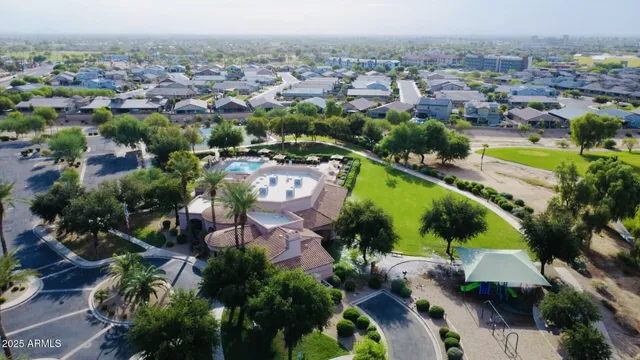 a view of a yard with an trees