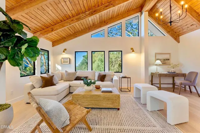 a outdoor living space with furniture