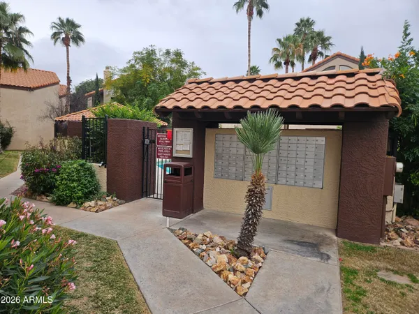 a balcony with chairs and a potted plant
