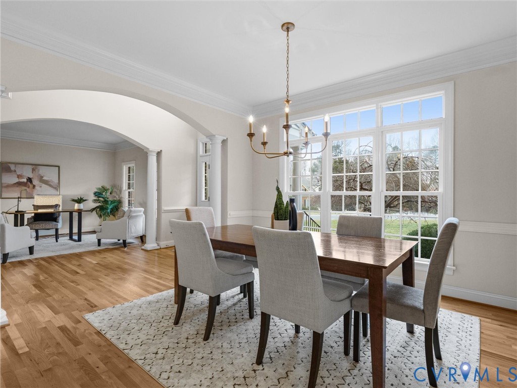 14335 Lander Road Midlothian, VA 23113 - Photo 13 of 70 a view of a dining room with furniture window and wooden floor