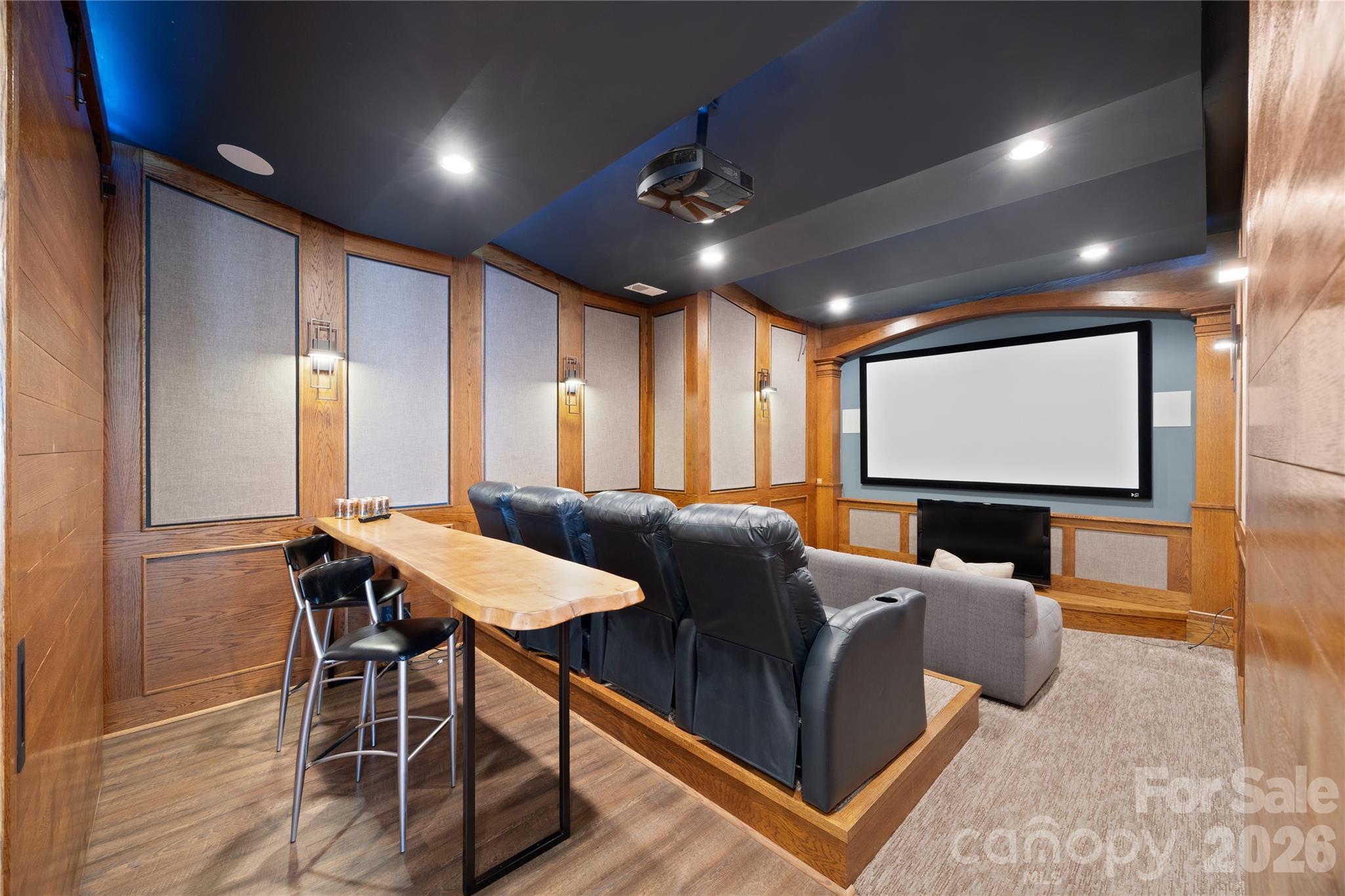 8052 Westbay Road Denver, NC 28037 - Photo 29 of 45 a projector room with pool table and windows