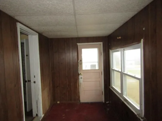 an empty room with a window