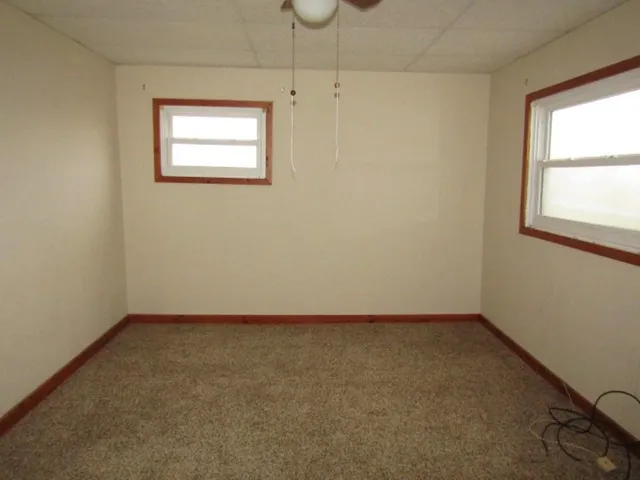 an empty room with a window