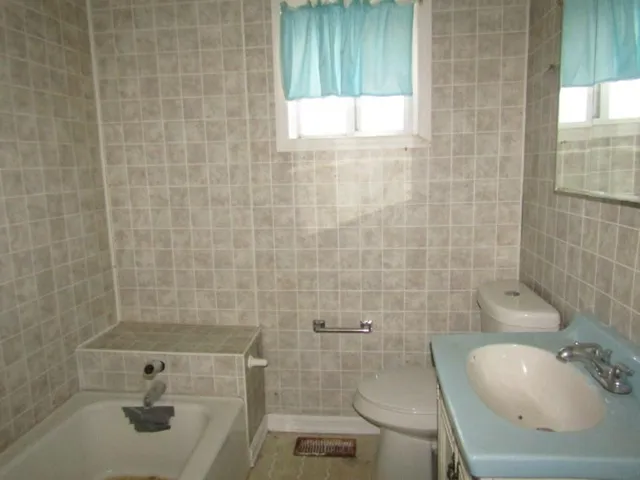 a white toilet sitting next to a shower