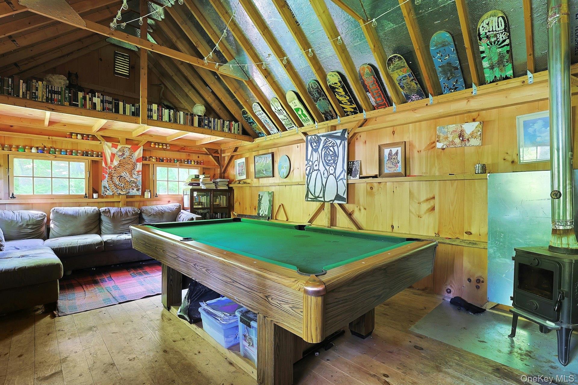 65 Douglas Road Chappaqua, NY 10514 - Photo 37 of 41 The barn is currently used as a spacious recreation room with a pool table, perfect for game nights and hanging out