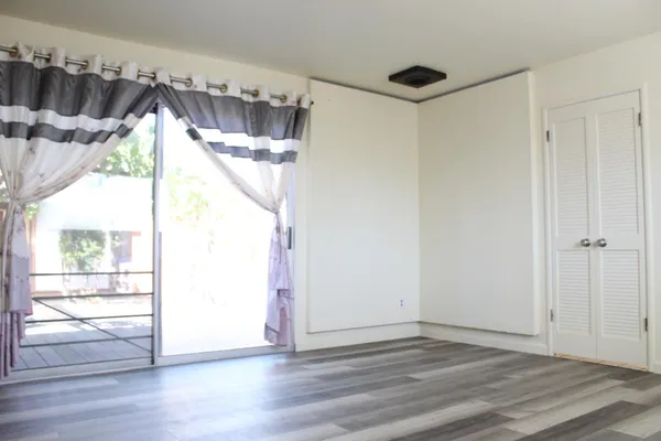 a bathroom with a mirror