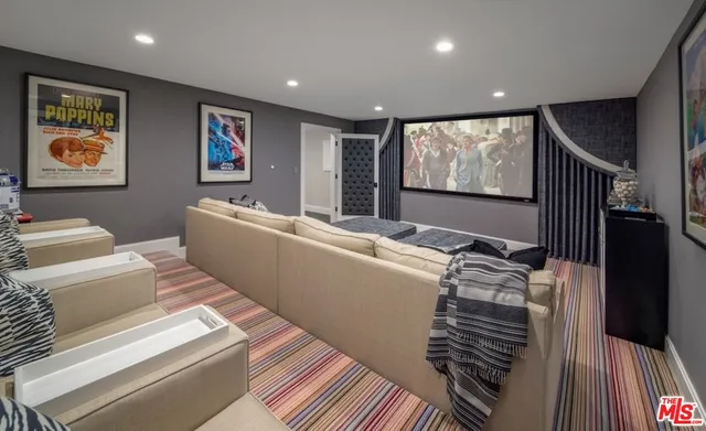 a view of room with shelves