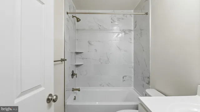 an empty room with white door