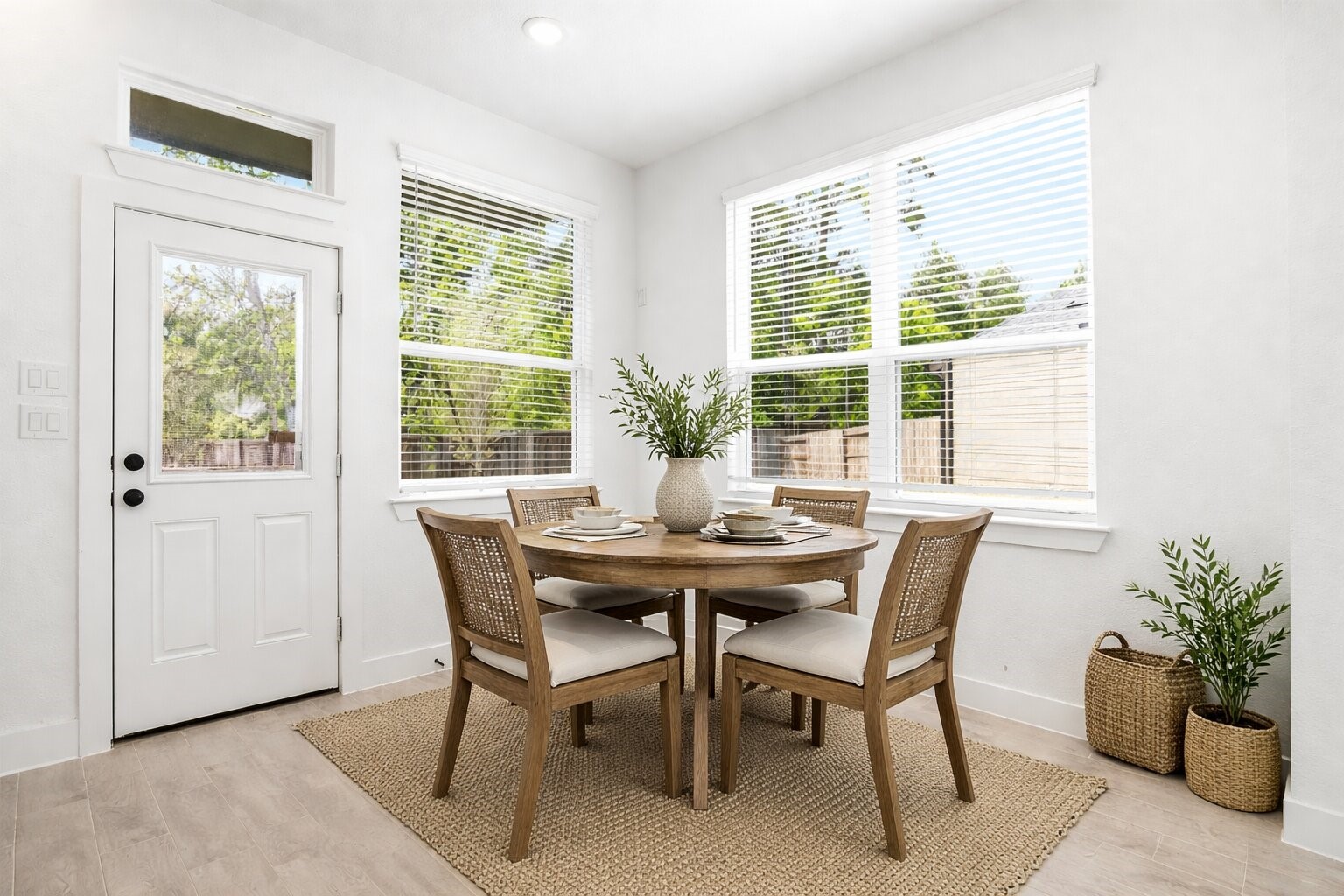 219 Prairie Rose Court Conroe, TX 77318 - Photo 13 of 49 a view of a dining room with furniture window and wooden floor