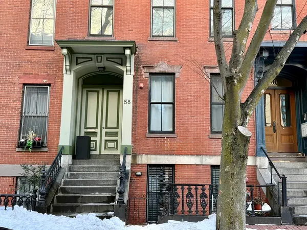 a front view of a building