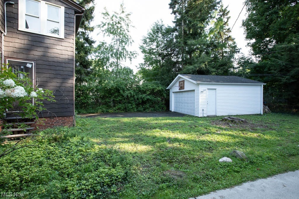 1106 Hillstone Road Cleveland Heights, OH 44121 - Photo 35 of 35 View of yard featuring garage